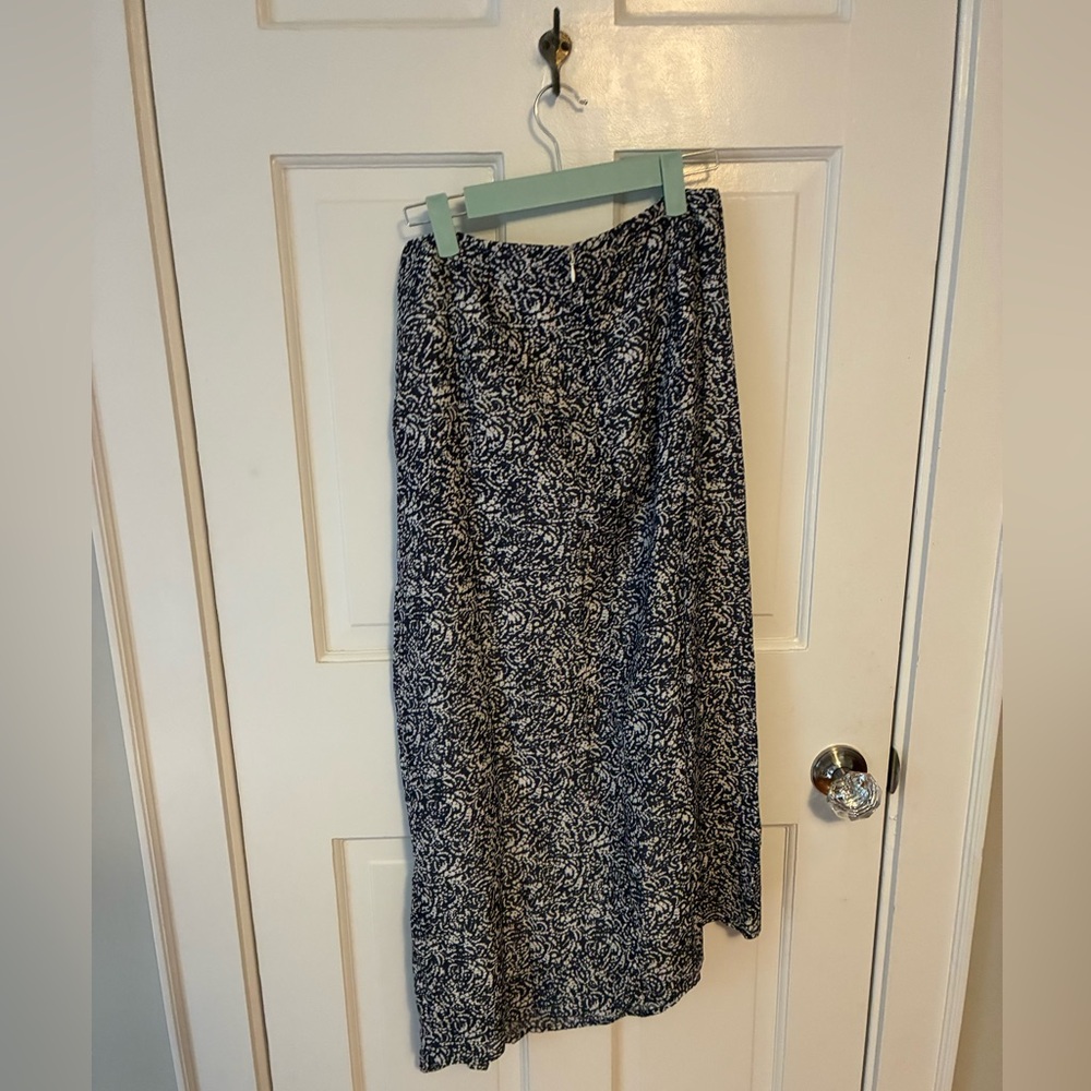 Madewell Ruched Asymmetric Midi Skirt, Size 6, BNWT